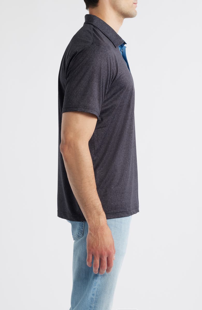 Swannies Swanson Logo Print Polo, Alternate, color, Black