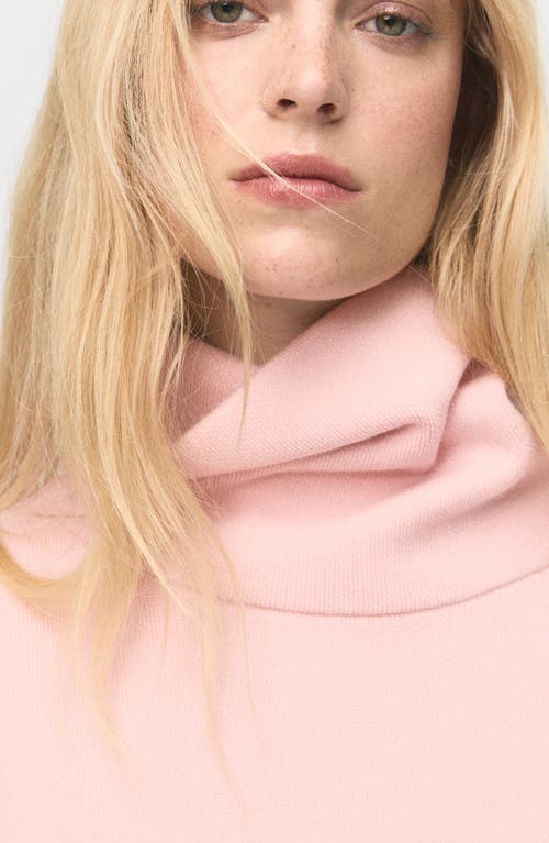 Mango Short Sleeve Turtleneck Sweater In Pink