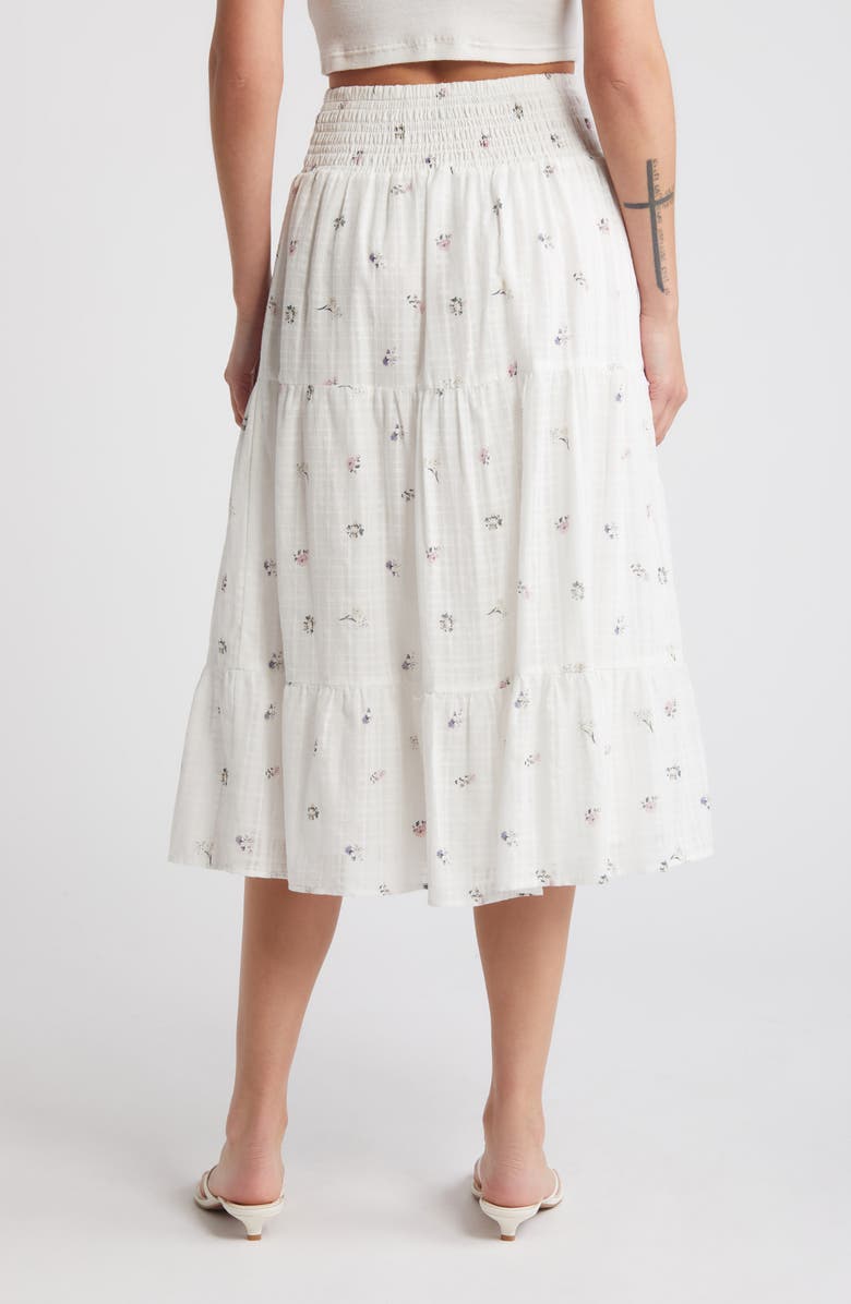 Rails Edina Floral Tiered Cotton Midi Skirt, Alternate, color, 