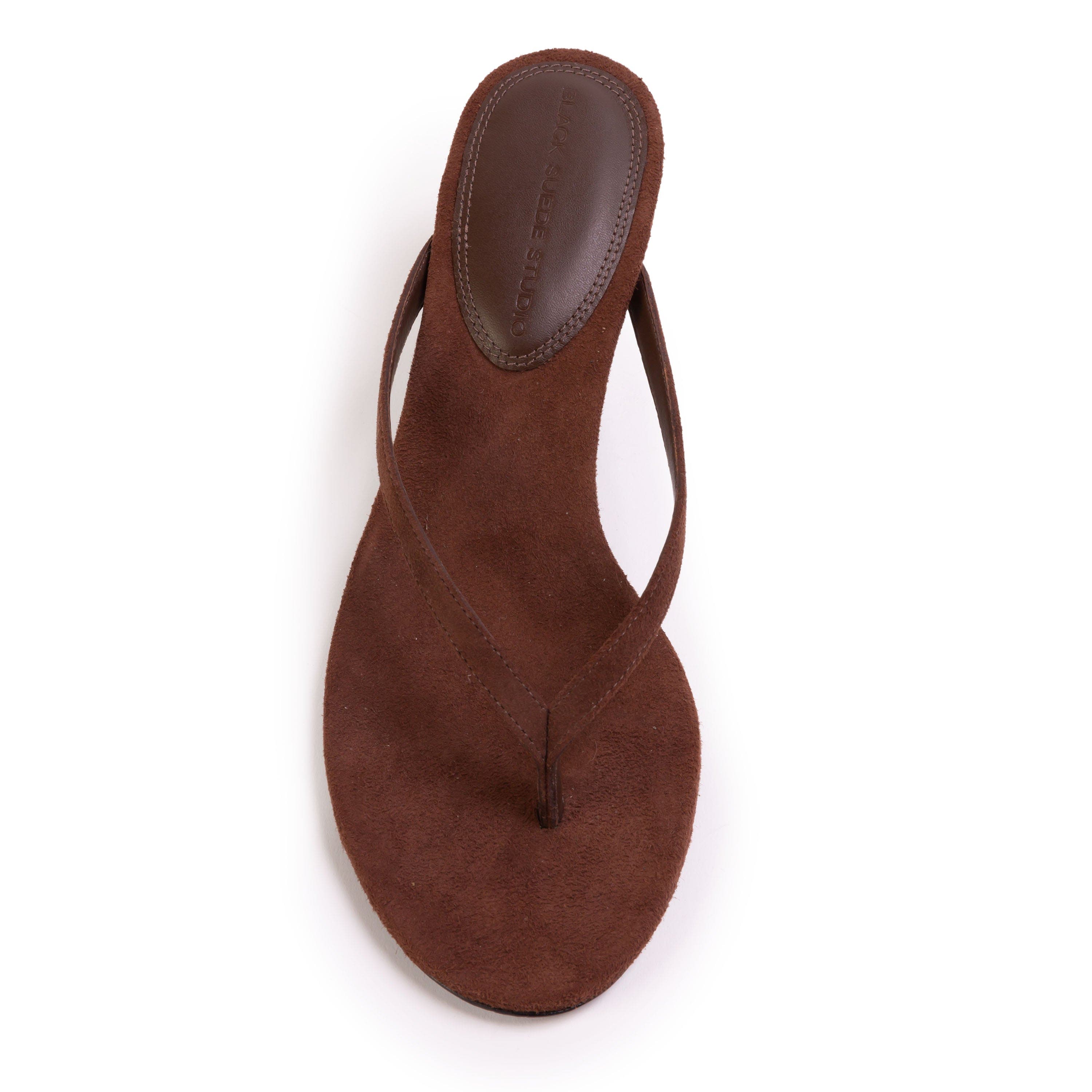 BLACK SUEDE STUDIO Tash 50 Suede Mule, Alternate, color, Brownie Suede