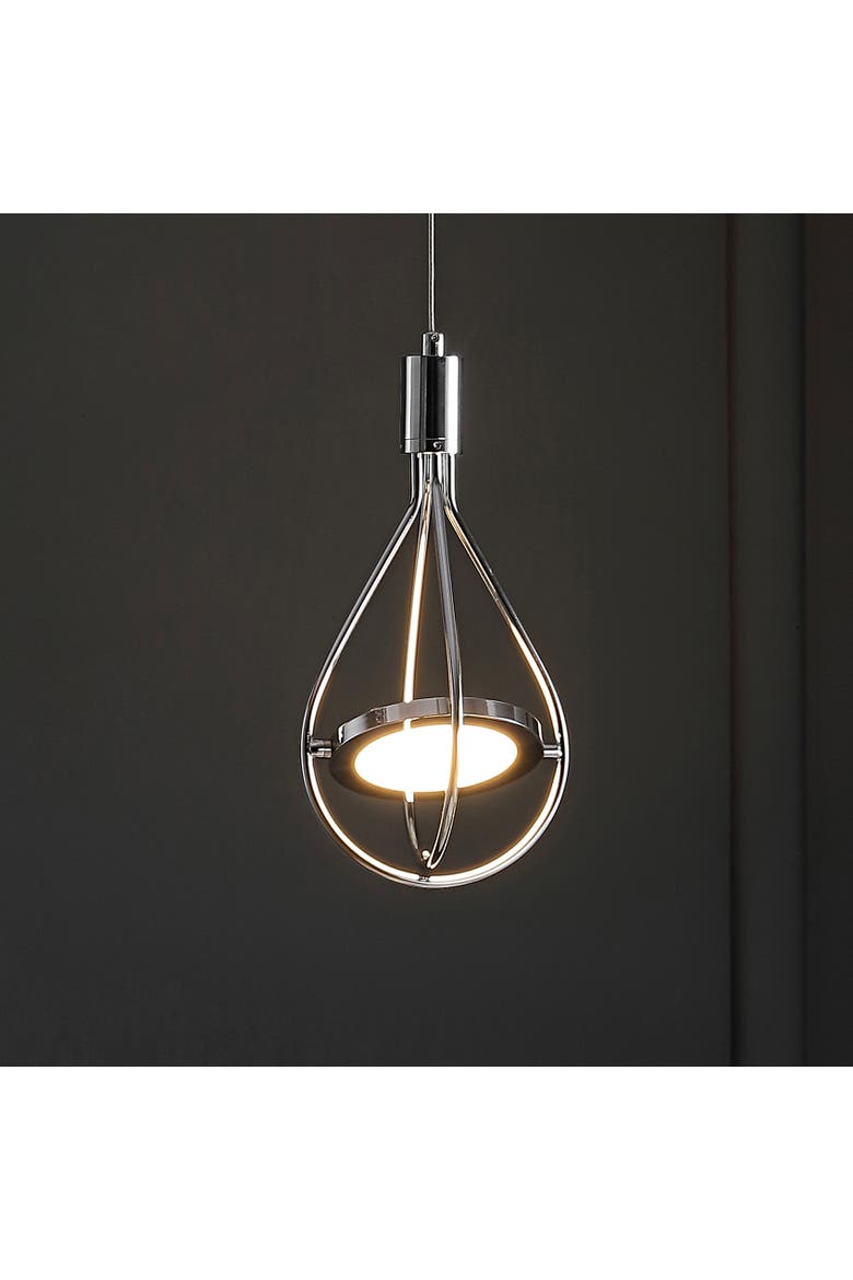 Orion Adjustable Modern Integrated 1-Light Cluster LED Metal Pendant, Alternate, color, Chrome