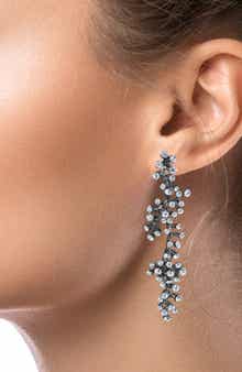 Riviere Crystal Cluster Drop Earrings