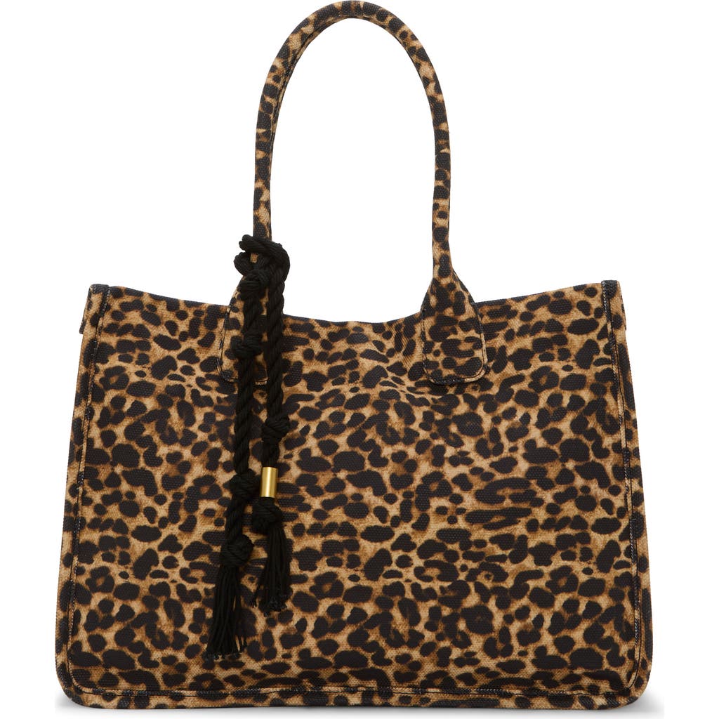 Vince Camuto Orla Canvas Tote In Brown