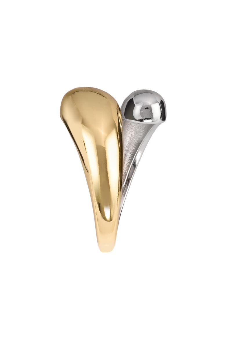 Modern Muse Two-Tone Bypass Puffy Ring, Alternate, color, SILVER