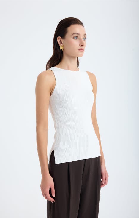 Nila Ribbed Sleeveless Knit Top