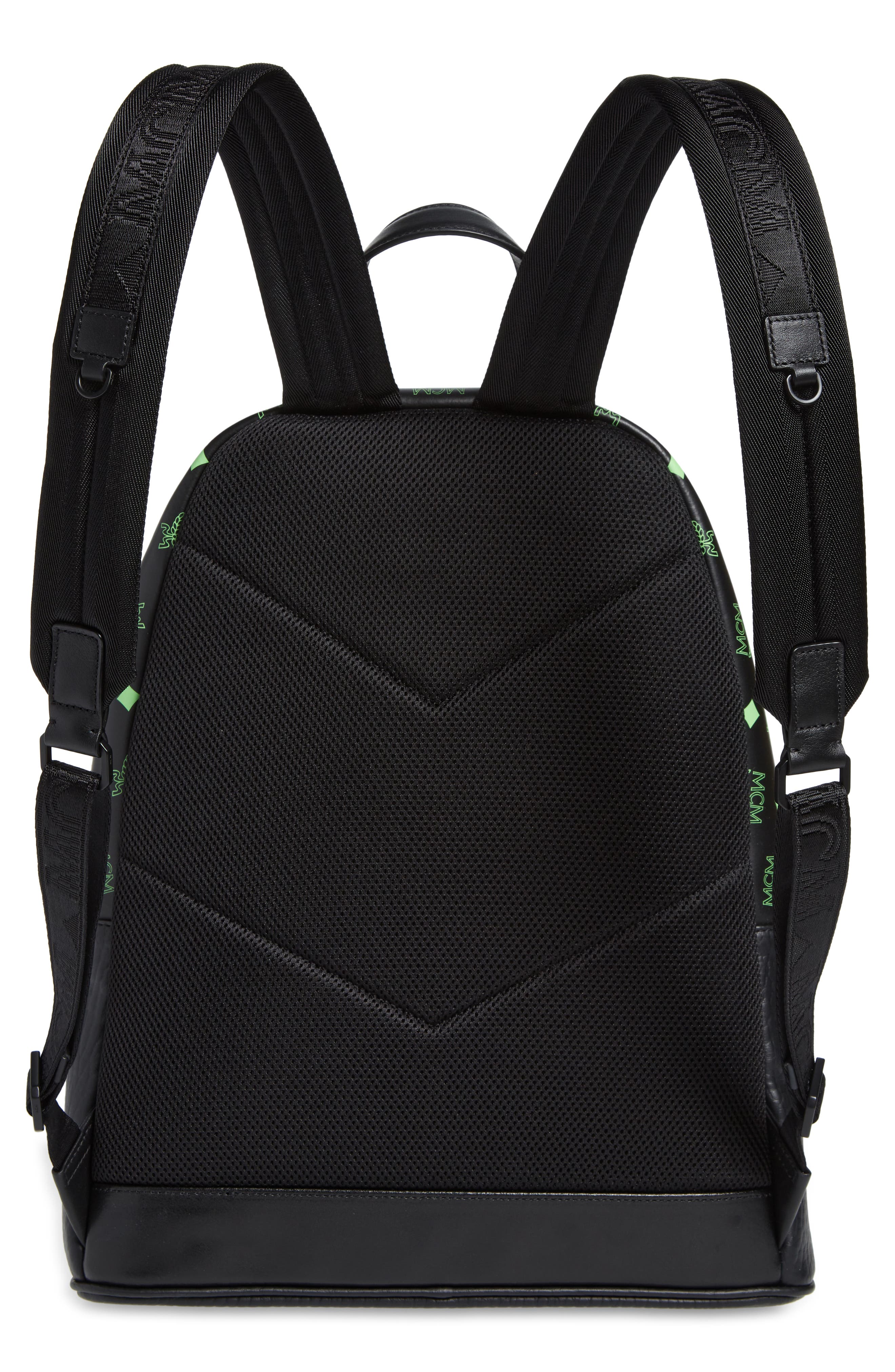 MCM Color Splash Logo Medium Water Repellent Backpack, Alternate, color, 