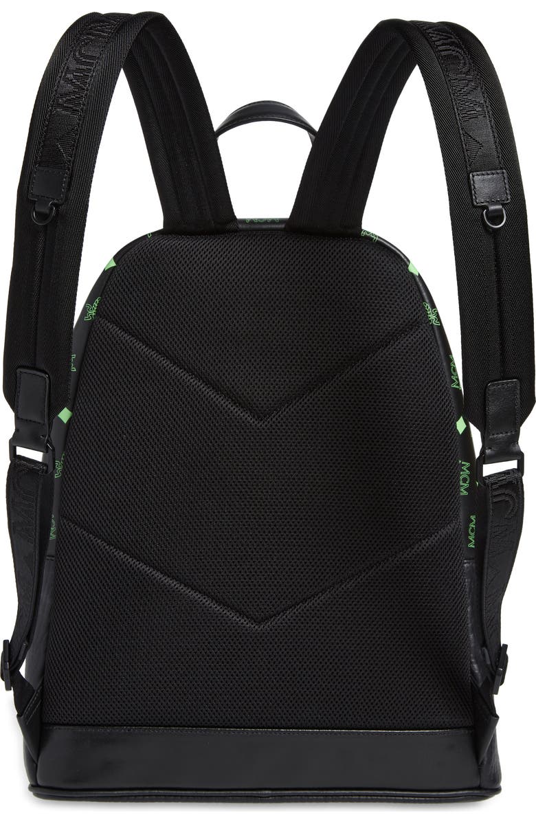 MCM Color Splash Logo Medium Water Repellent Backpack, Alternate, color,