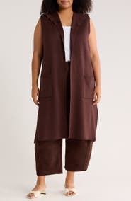 MAX STUDIO Collared Longline Sweater Vest