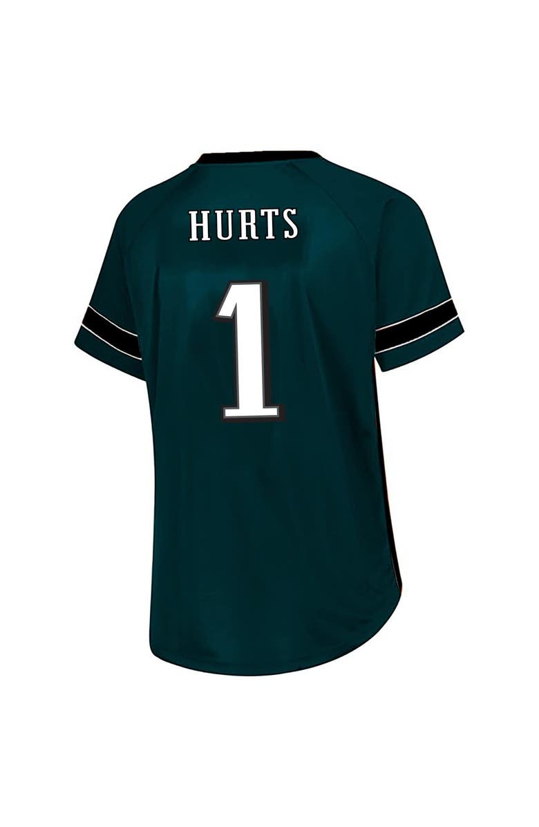 FANATICS Women's Fanatics Jalen Hurts Green Philadelphia Eagles Plus Size Name & Number Lace-Up T-Shirt, Alternate, color, 
