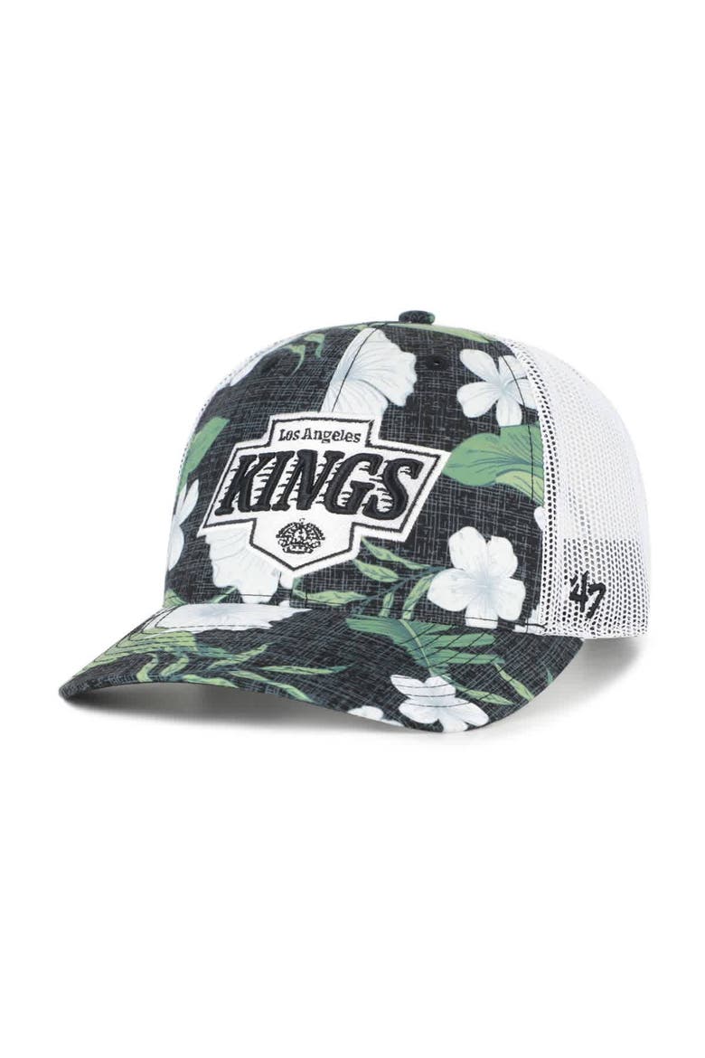 Men's '47  Black/White Los Angeles Kings Beach Side Adjustable Trucker Hat, Main, color, Black