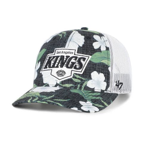 Men's '47  Black/White Los Angeles Kings Beach Side Adjustable Trucker Hat