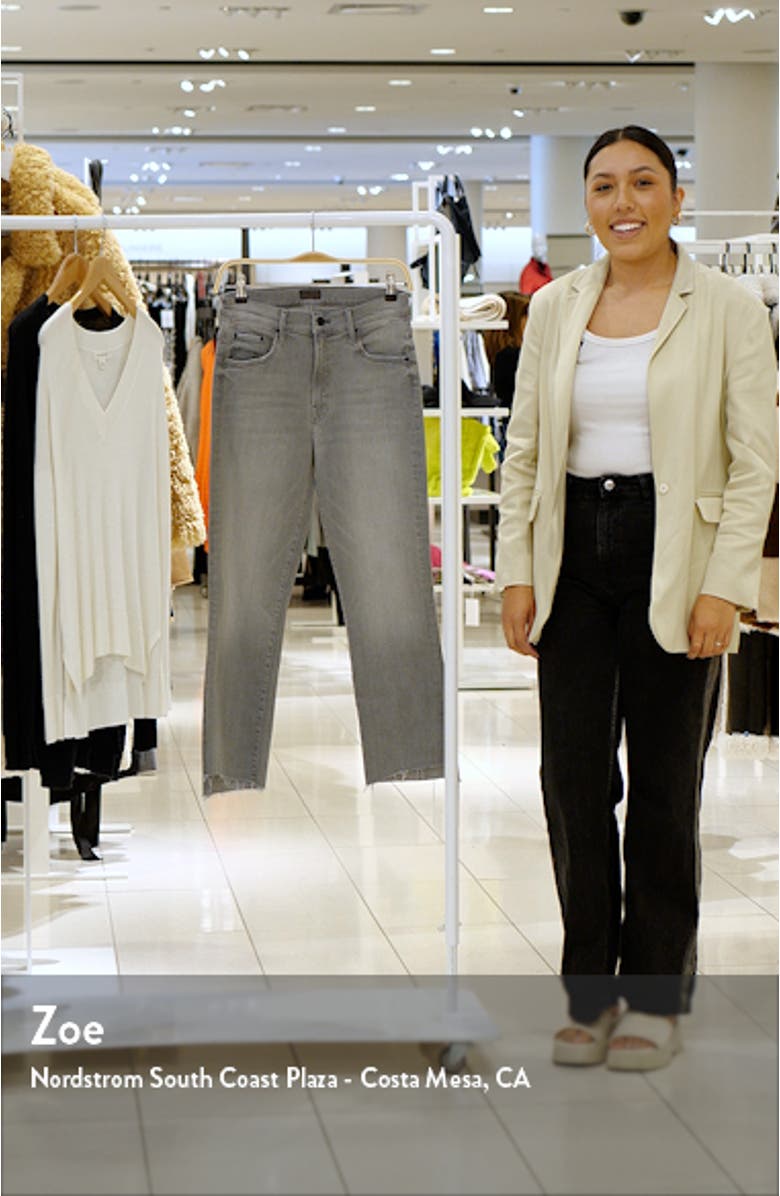 The Insider High Waist Frayed Step Hem Crop Bootcut Jeans, sales video thumbnail