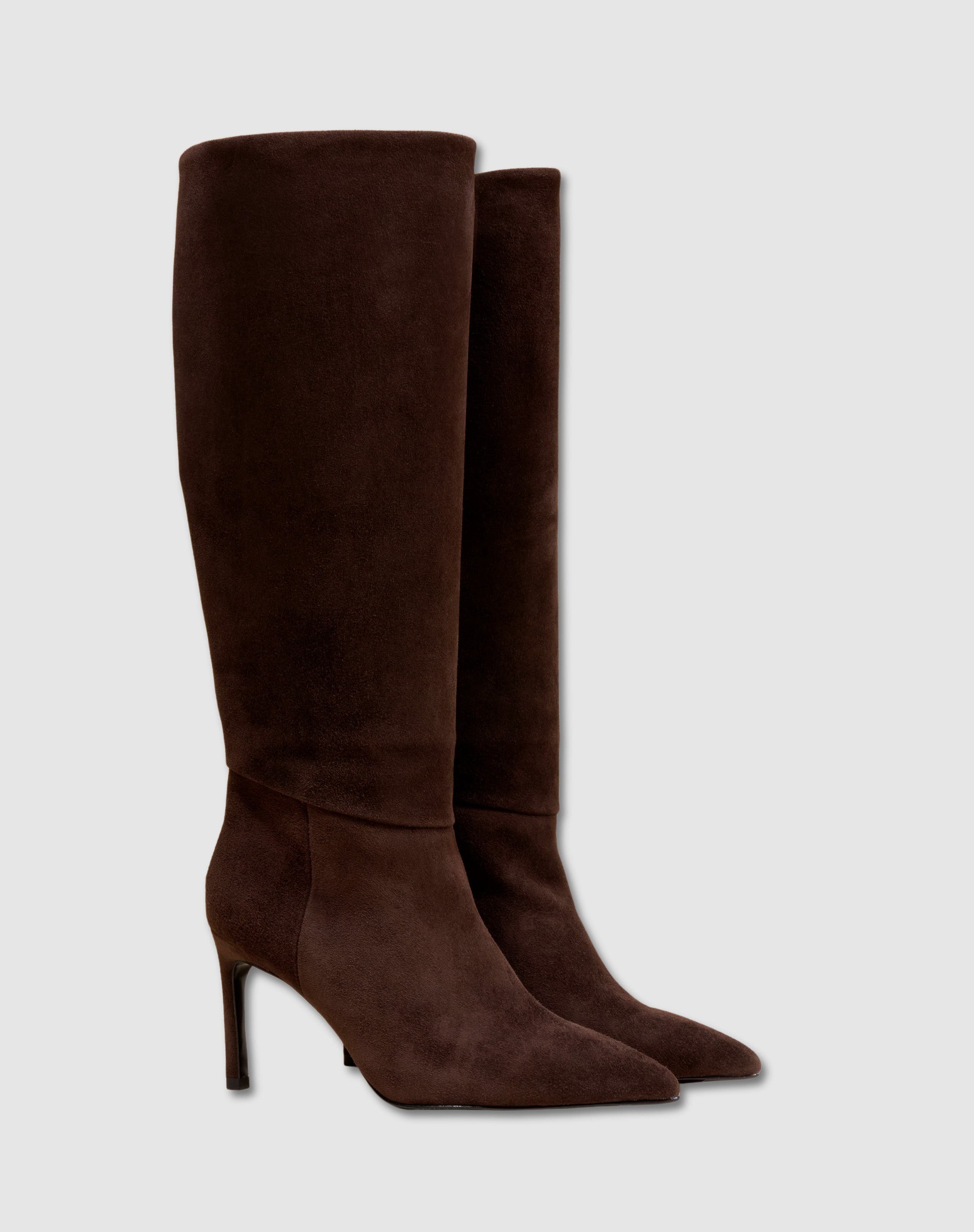MI/MAI Coco Stiletto Long Boot, Alternate, color, Chocolate