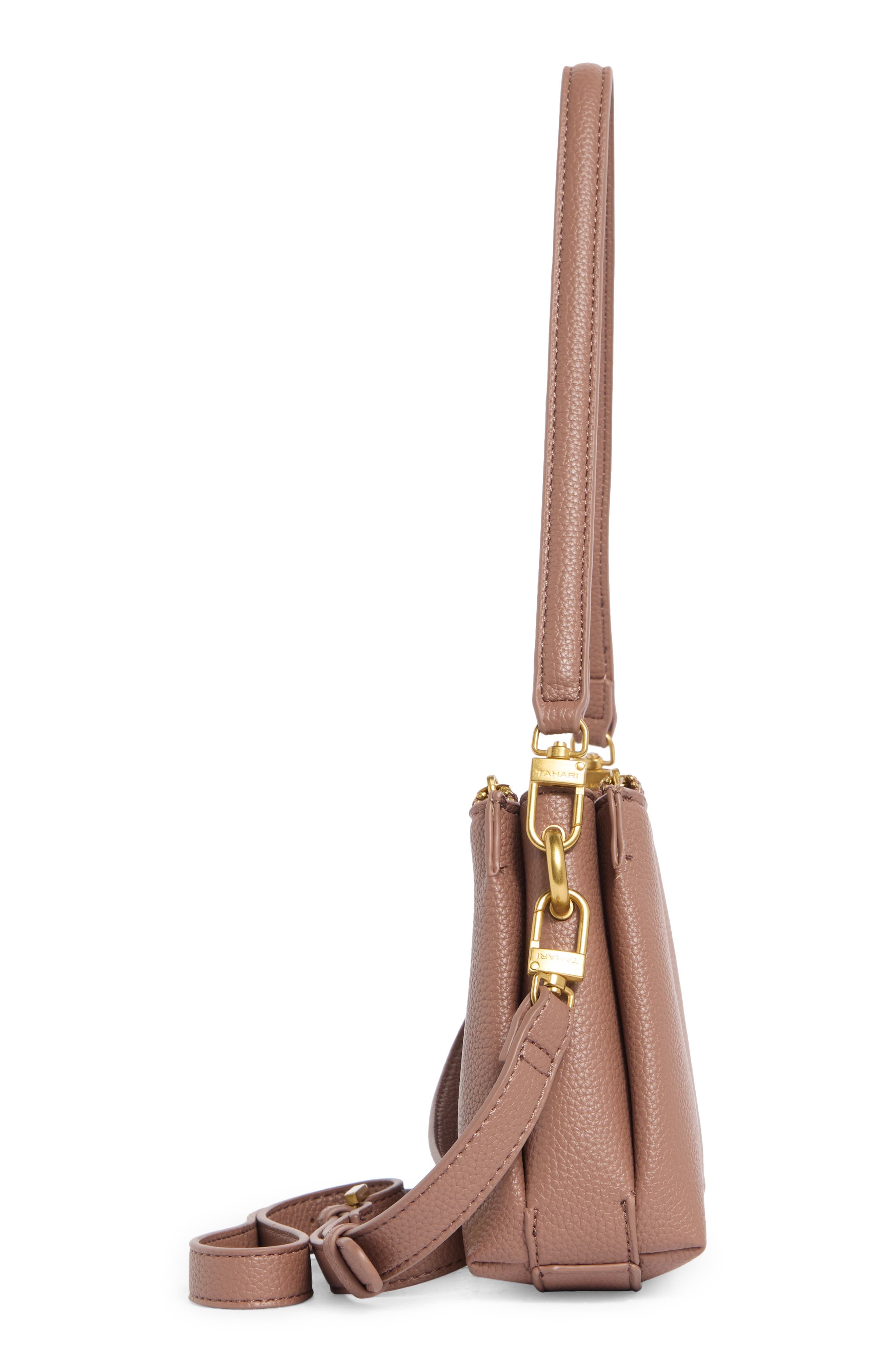 Tahari Eastside Crossbody Bag, Alternate, color, Coffee