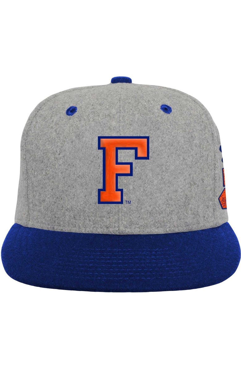 Mitchell & Ness Youth Mitchell & Ness  Gray Florida Gators Melton Patch Snapback Hat, Alternate, color, 