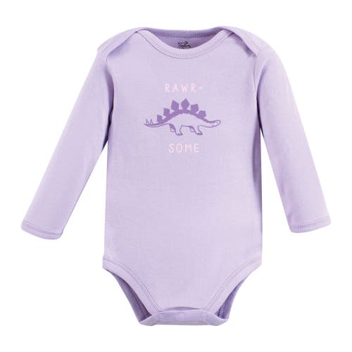 Touched By Nature Little Soft Organic Cotton Long-sleeve One-piece Essentials In Pink