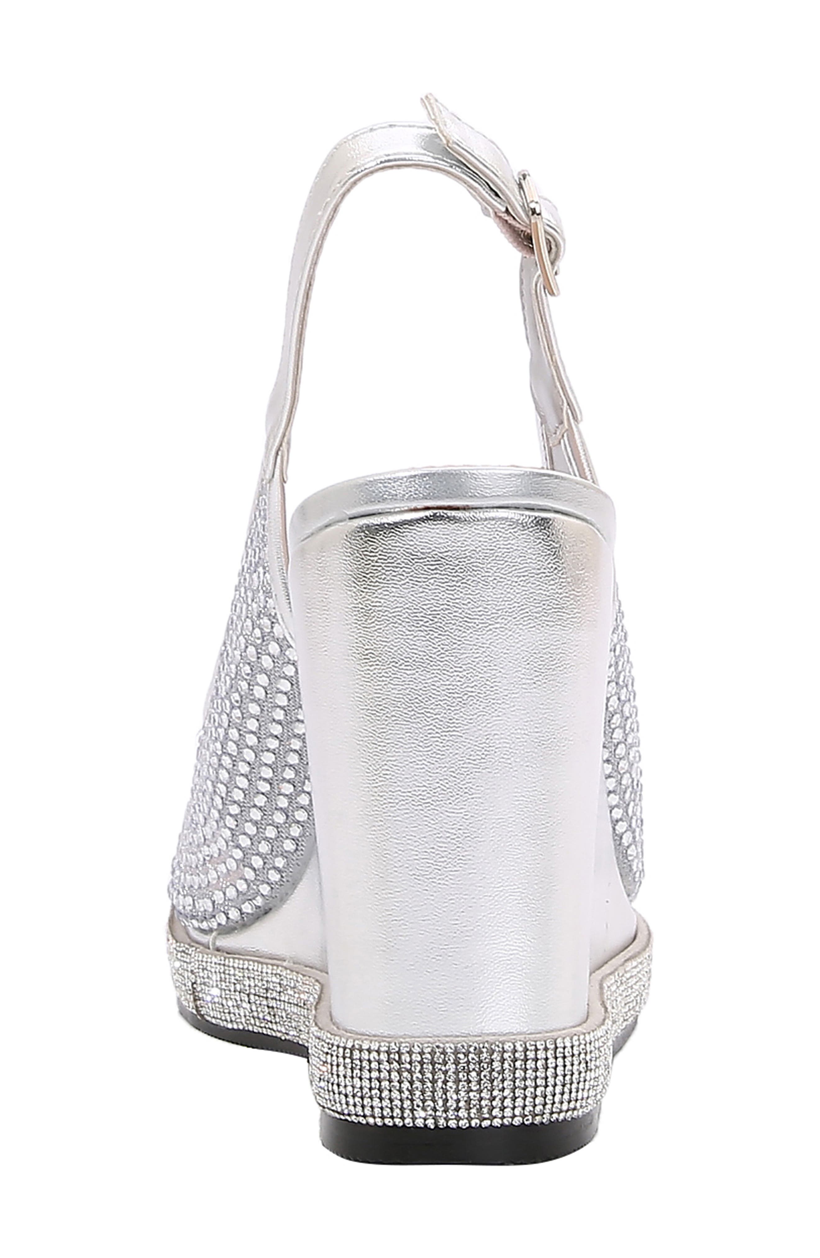 Belair Slingback Wedge Sandal, Alternate, color, SILVER