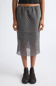 Cecilie Bahnsen Bria Meadow Embroidery Cotton Blend Skirt