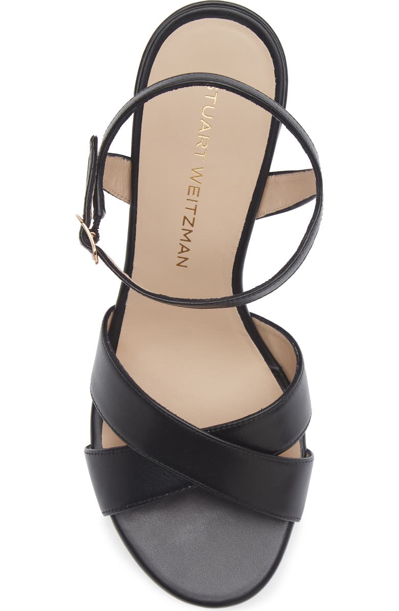 Stuart Weitzman Alyssa Ankle Strap Sandal, Alternate, color, Black