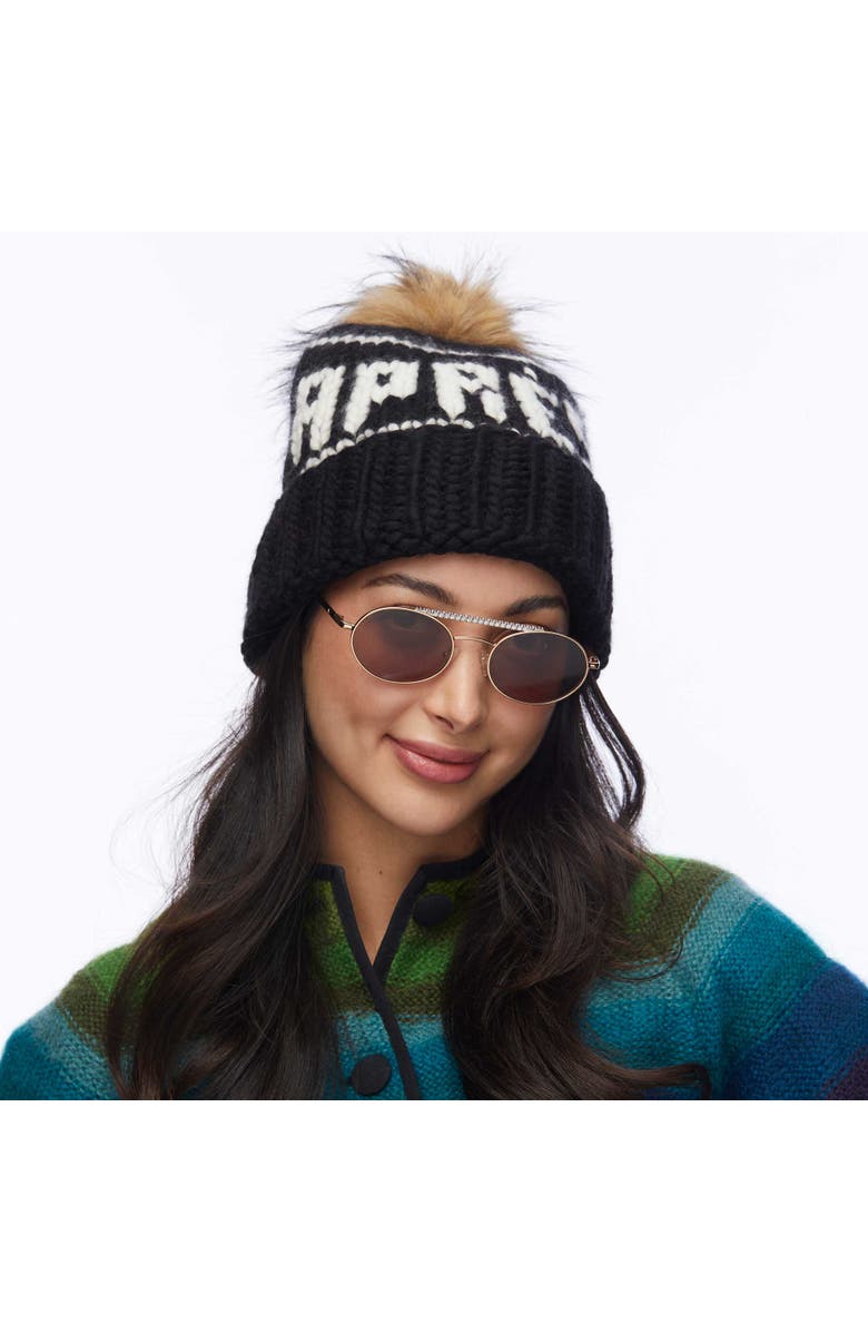 Lele Sadoughi Blacklist Apres Beanie, Alternate, color, Jet 001