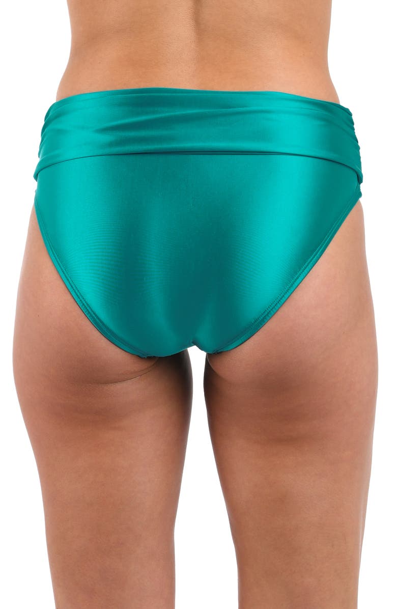 La Blanca Earth Twisted Bikini Bottoms, Alternate, color, Teal