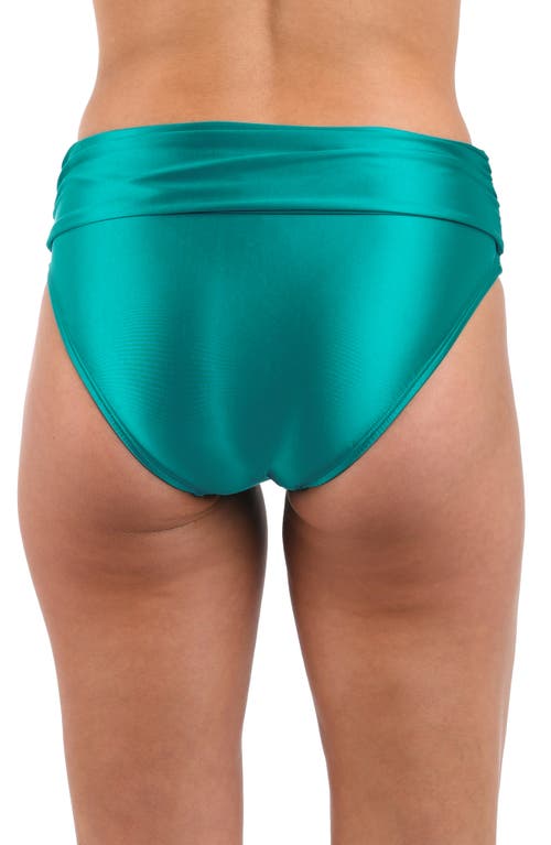 Shop La Blanca Earth Twisted Bikini Bottoms In Teal