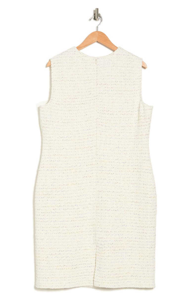St. John Collection Sequin Tweed Sheath Dress, Alternate, color,