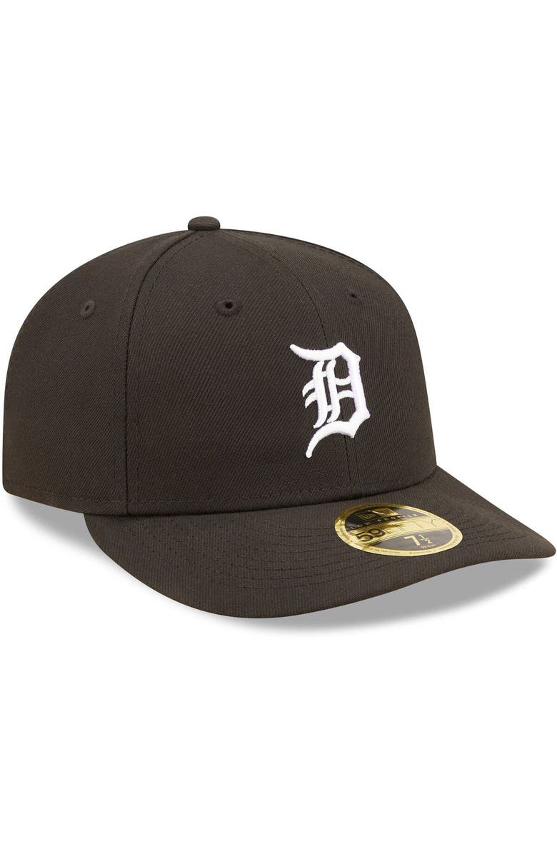 New Era Men's New Era Detroit Tigers Black & White Low Profile 59FIFTY Fitted Hat, Alternate, color, 