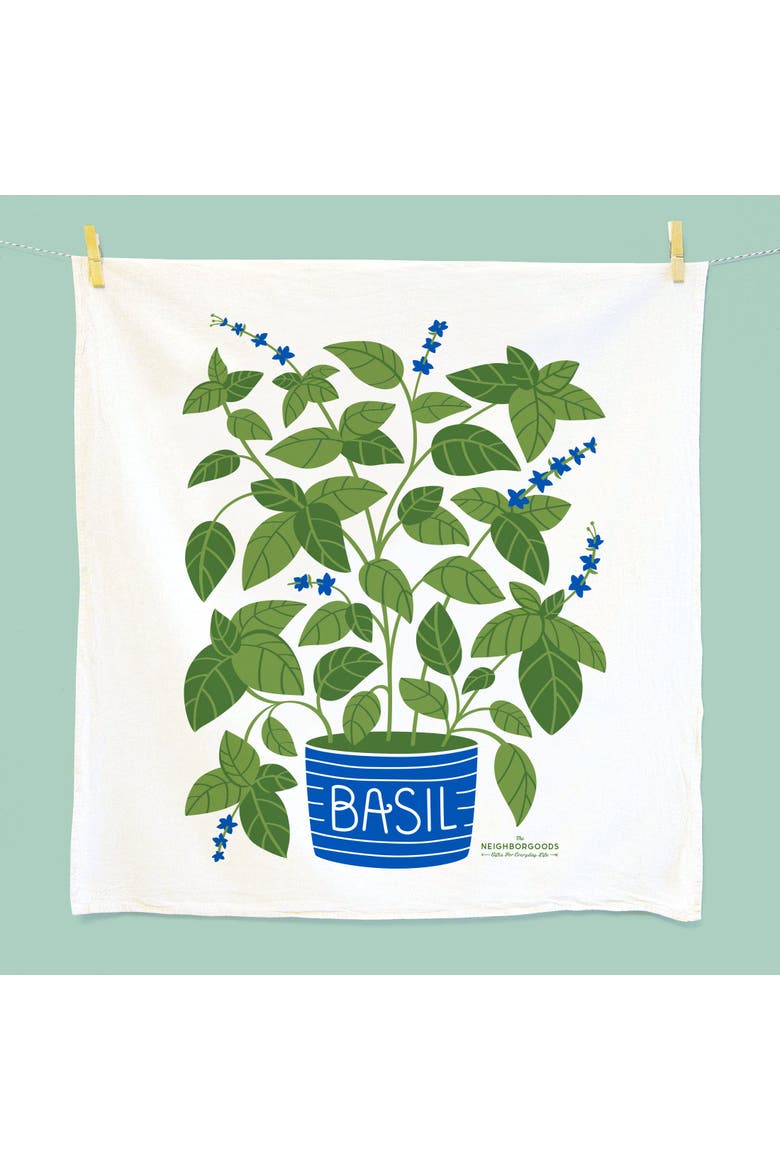 Fresh Herbs - Dish Towel Set of 3, Alternate, color, Green