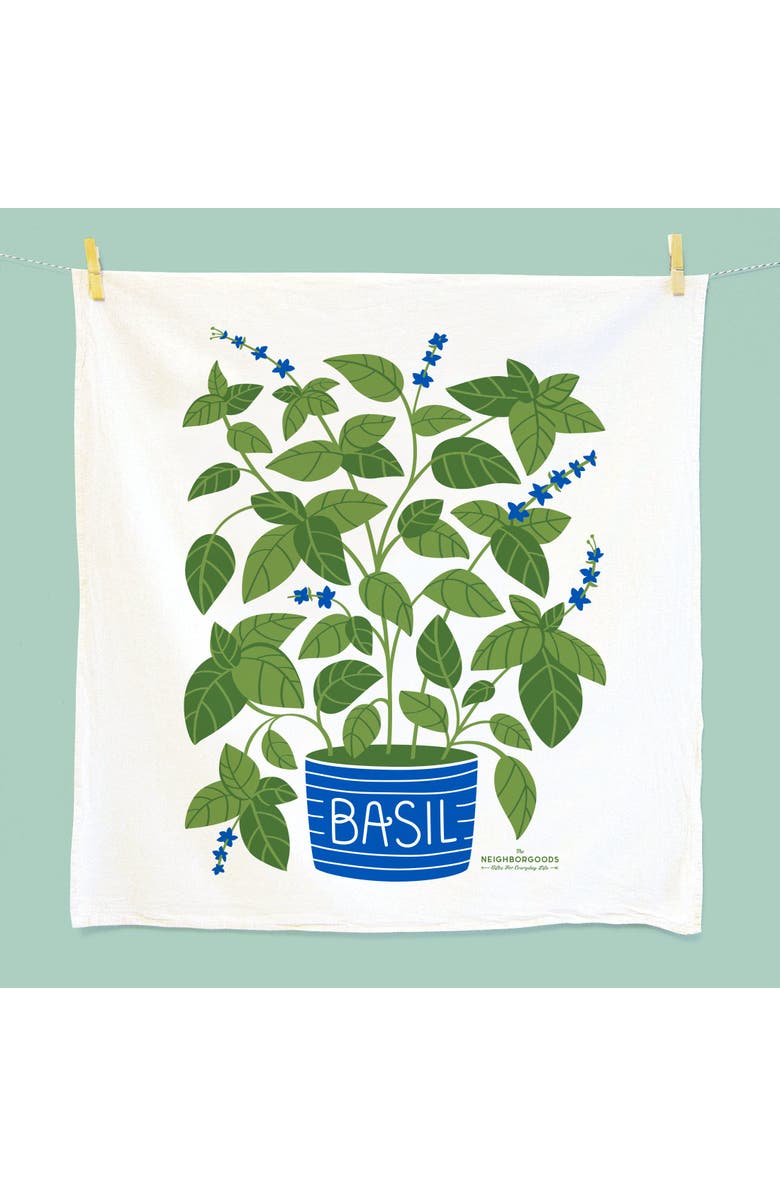 The Neighborgoods Fresh Herbs - Dish Towel Set of 3, Alternate, color, Green