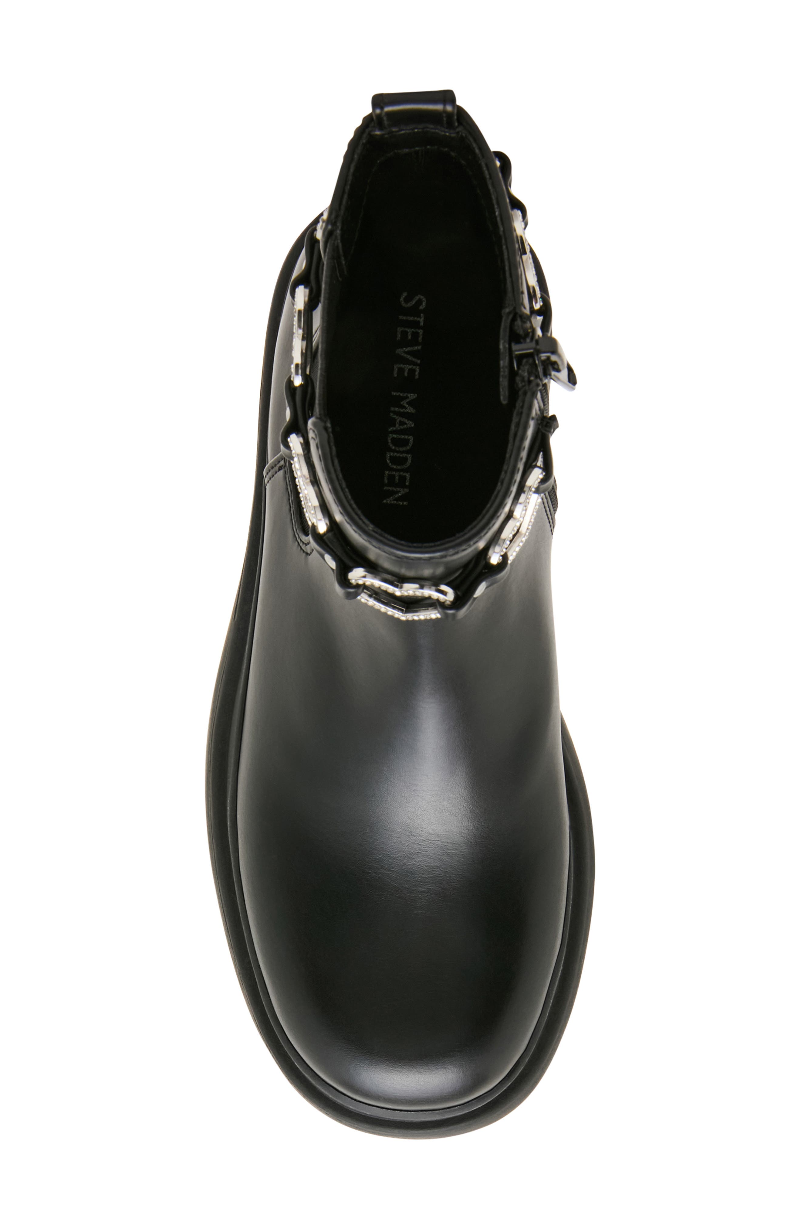 Kids' Jwalden Heart Chain Chelsea Boot, Alternate, color, BLACK