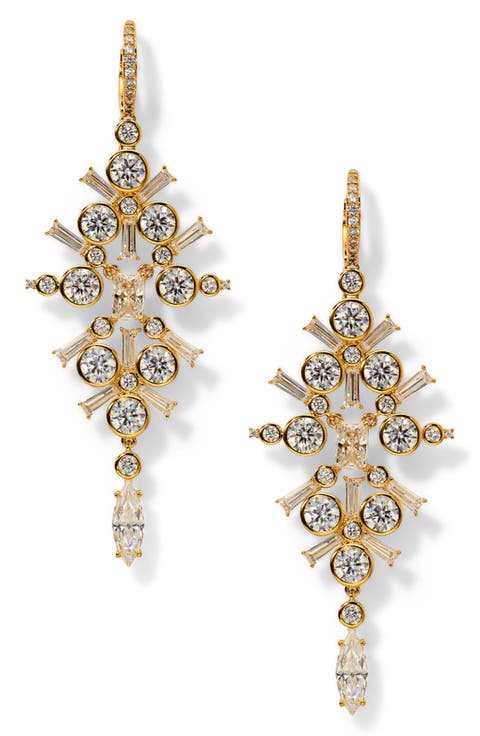 Under the Sea Cubic Zirconia Kite Leverback Earrings