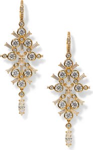 Nadri Under the Sea Cubic Zirconia Kite Leverback Earrings