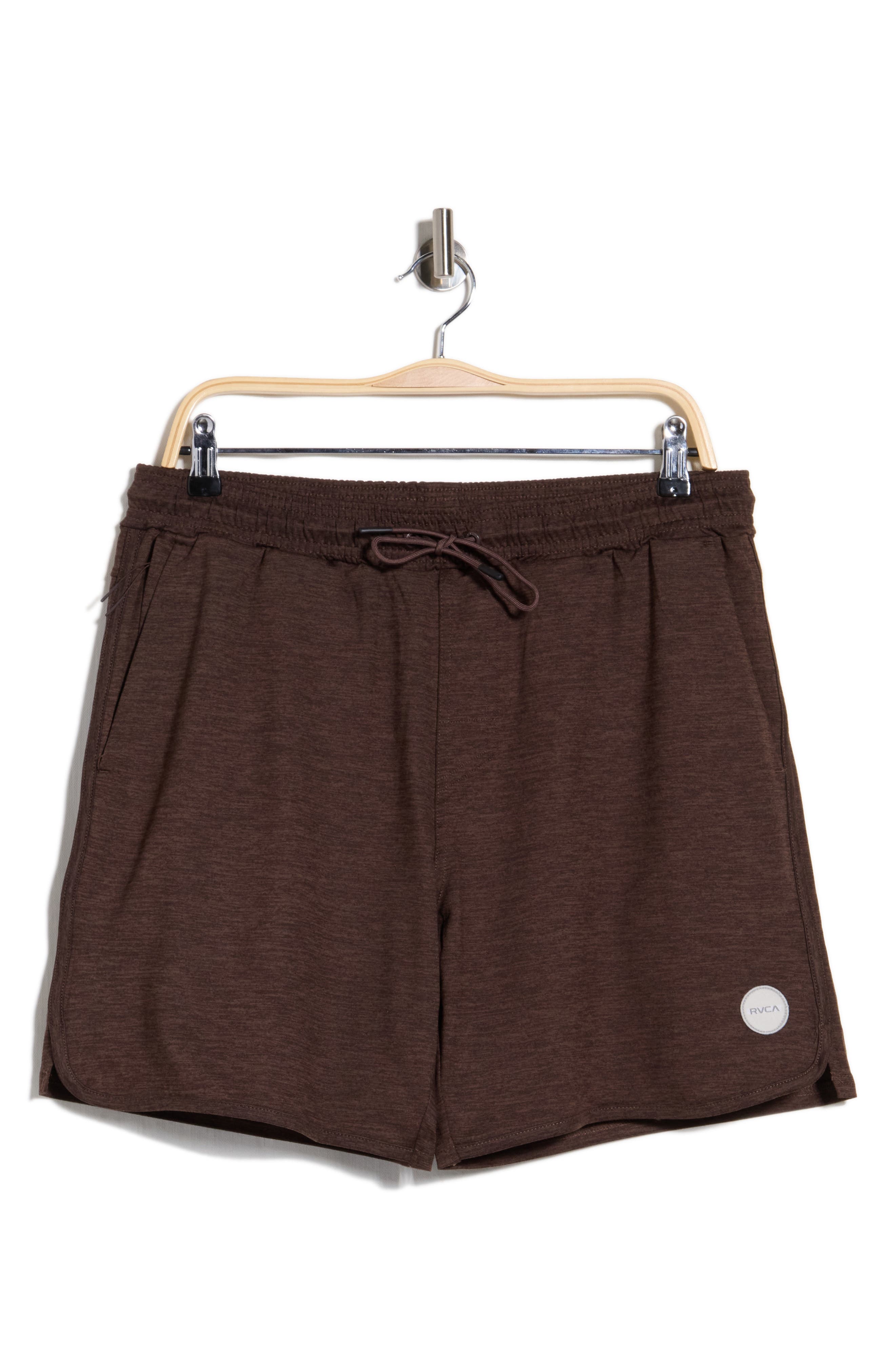 Rvca Recover Camo Knit Shorts In Mocha