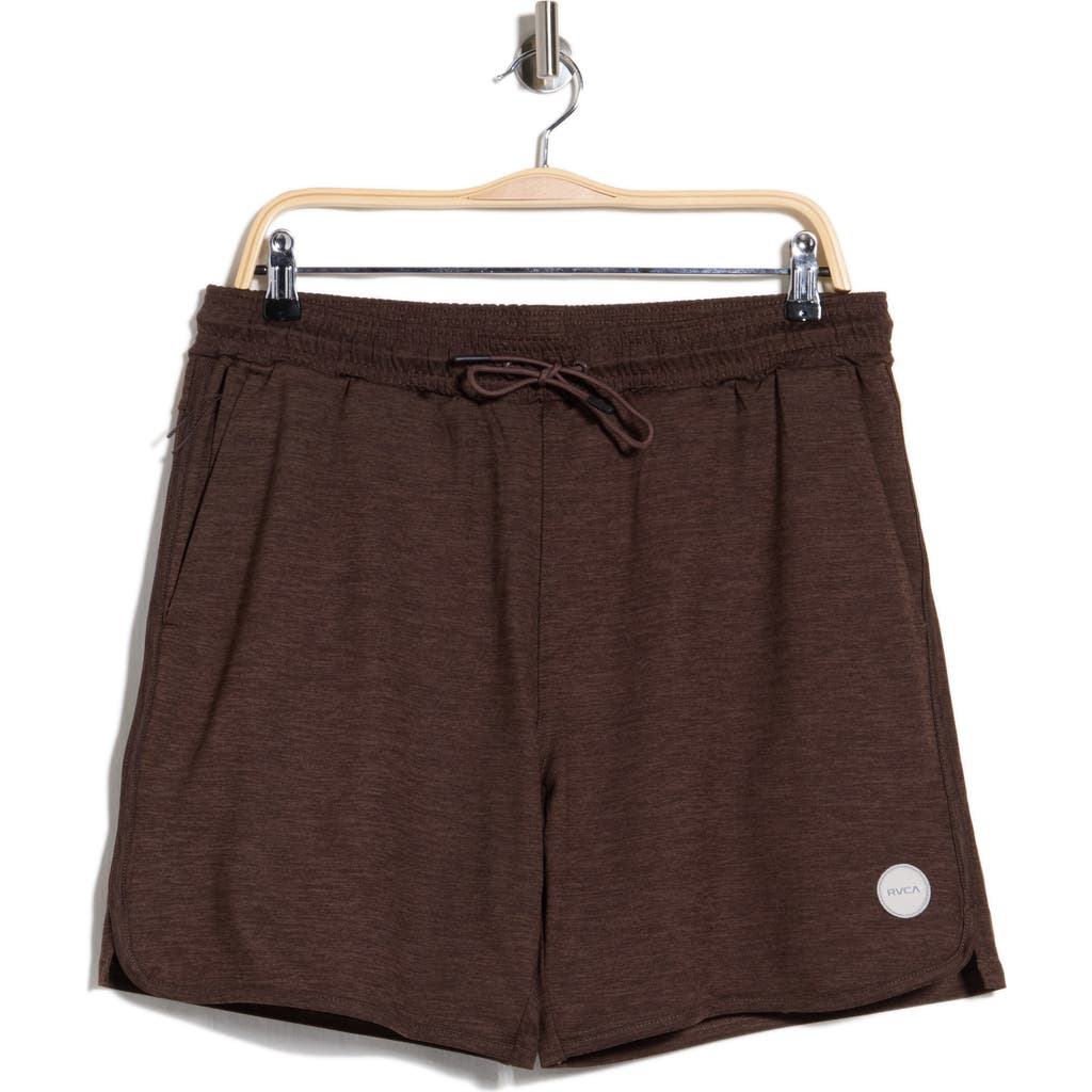 Rvca Recover Camo Knit Shorts In Mocha
