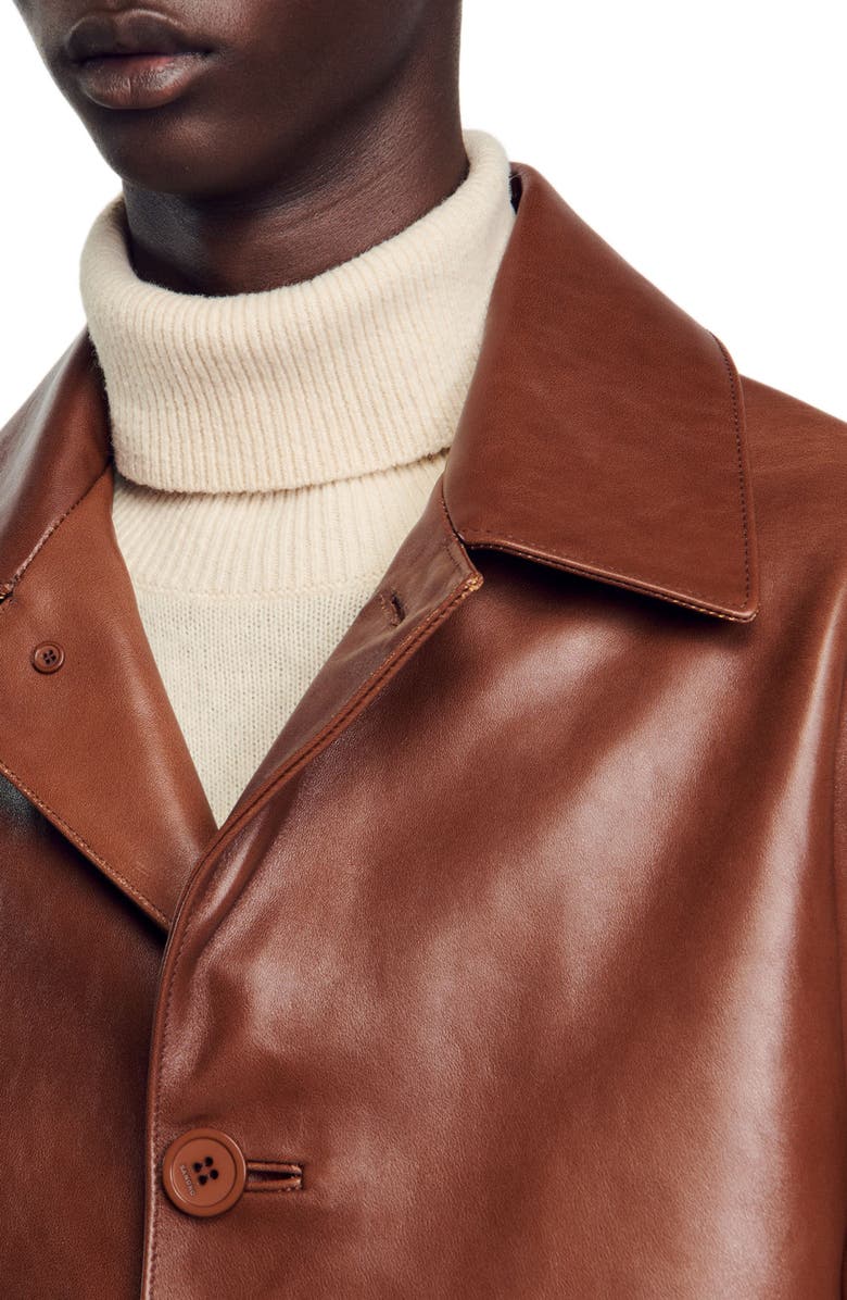 SANDRO Leather mac, Alternate, color, 