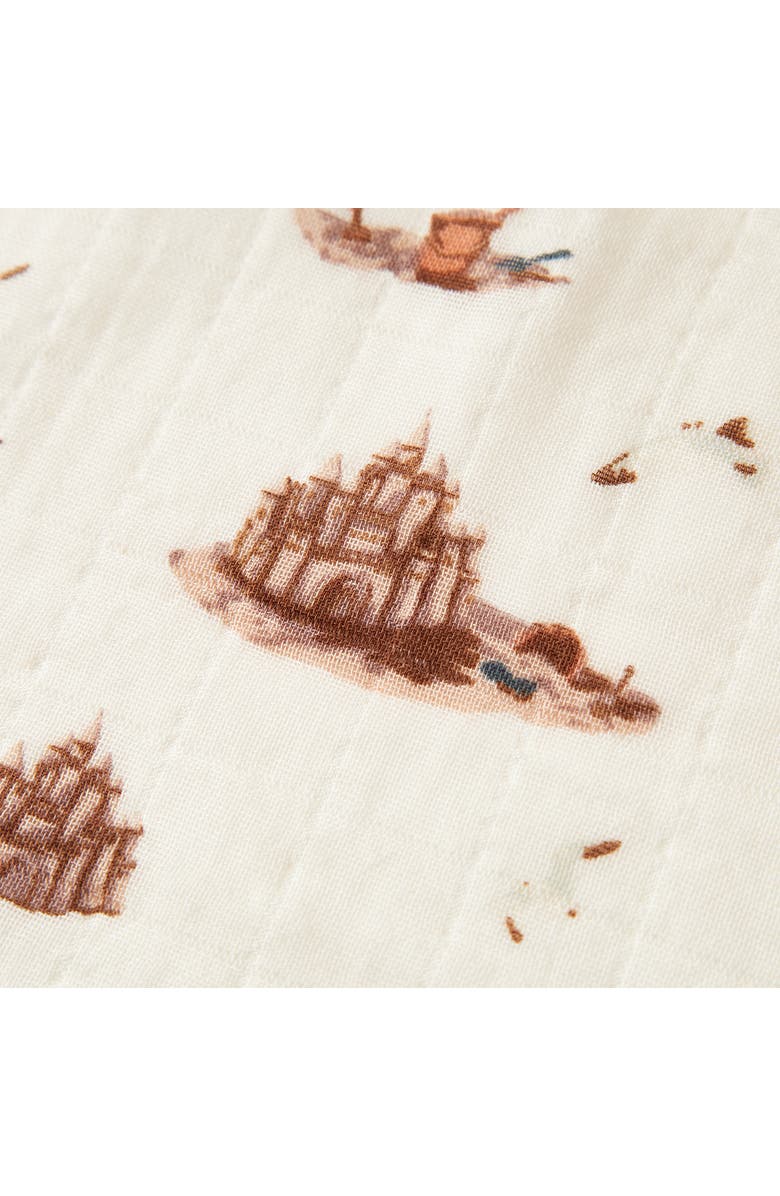 Milkbarn Organic Cotton Swaddle, Alternate, color, Sandcastle