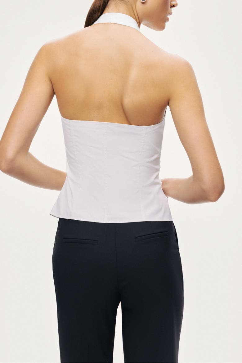 Halter Neck Tie Detail Blouse, Alternate, color, Ivory