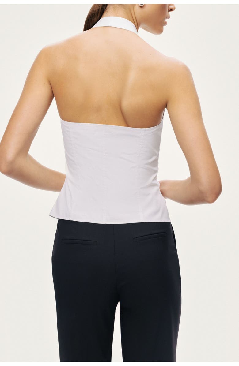 Nocturne Halter Neck Tie Detail Blouse, Alternate, color, Ivory