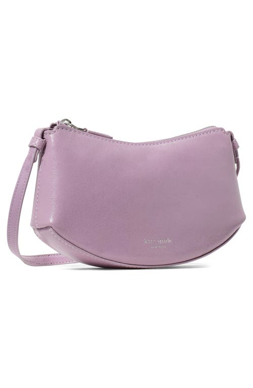 Kate Spade New York Loop Glazed Leather Crossbody Bag In Purple