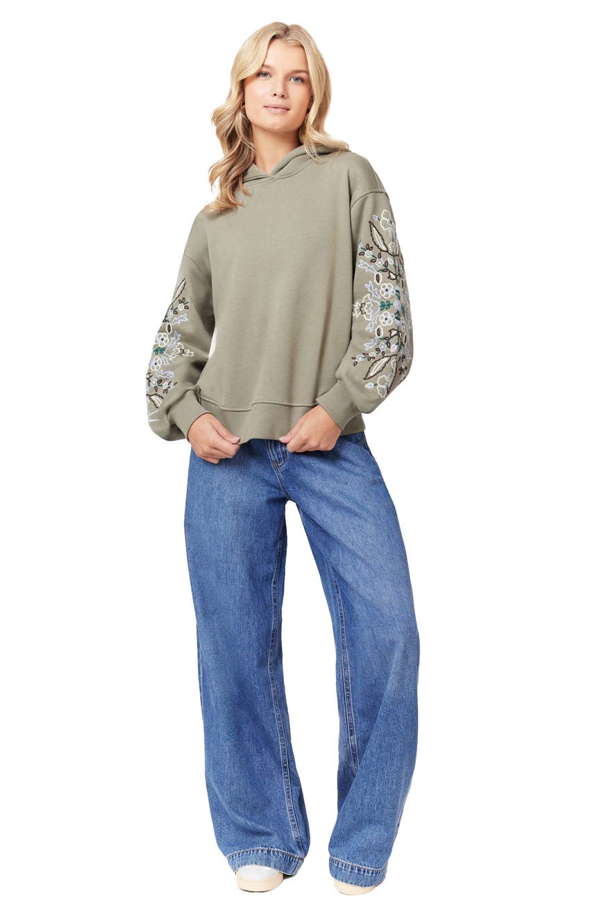 Embroidered Hooded Sweatshirt