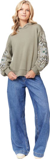 Embroidered Hooded Sweatshirt