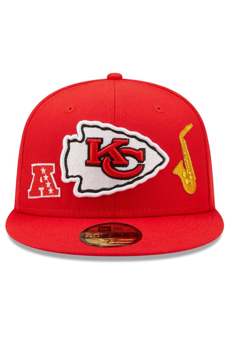 Men's New Era Red Kansas City Chiefs Team Local 59FIFTY Fitted Hat, Alternate, color, Red