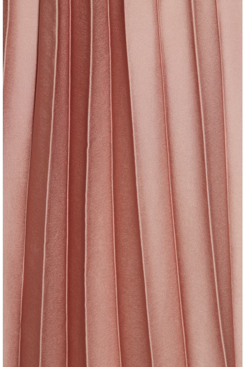 Chevron Pleat Midi Dress, Alternate, color, VINTAGE ROSE