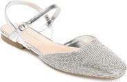 Journee Collection Nysha Rhinestone Embellished Flat