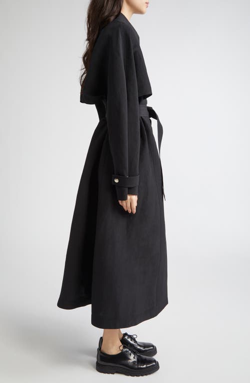 Partow Delaney Trench Coat In Black