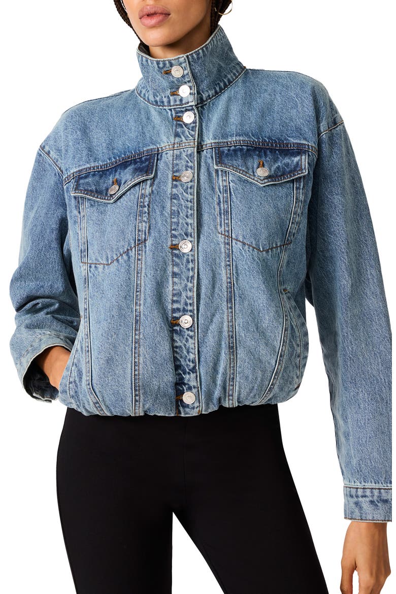 Allyson Cotton Denim Jacket, Main, color, IMPERIAL BLUE