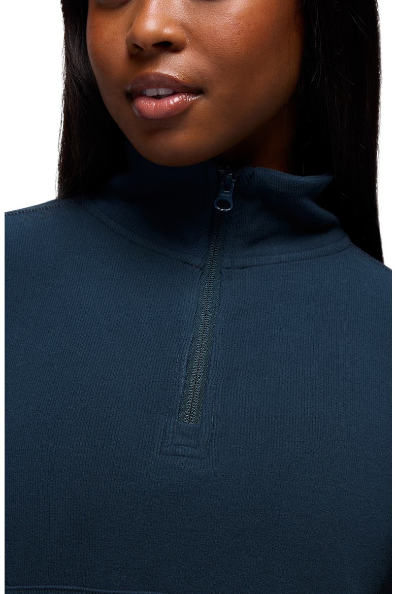 Willow West Crop Half-Zip Sweatshirt, Alternate, color, STORMY NIGHT