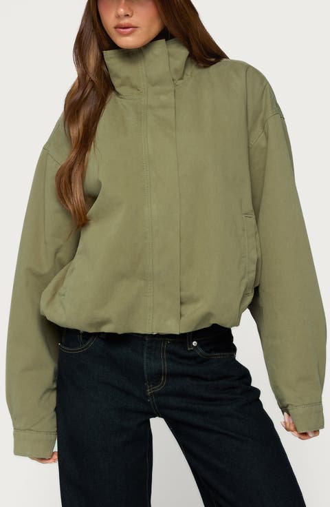 Taela Oversize High Neck Coat