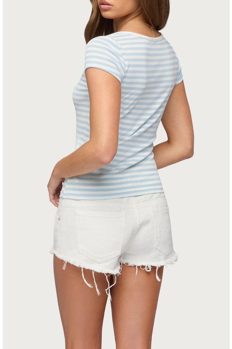 Layered Lacey Stripe T-Shirt, Alternate, color, LIGHT-BLUE